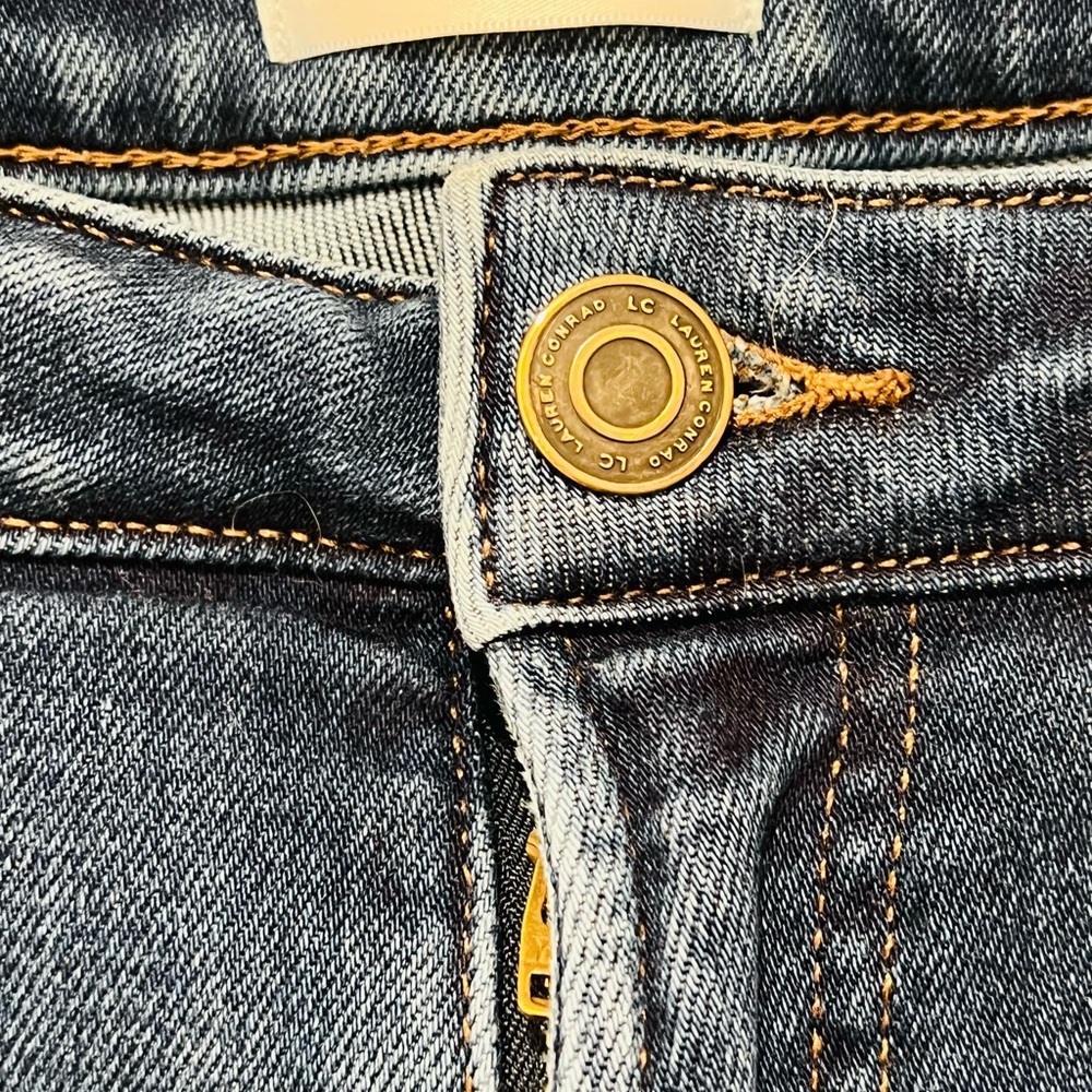 LC Lauren Conrad Jeans Skinny Stretch Mid Rise Womens Sz 10 Blue - Picture 6 of 9